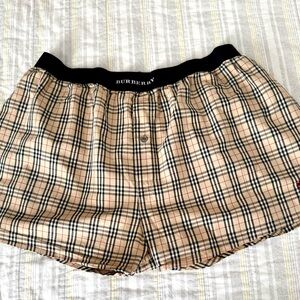 Burberry London Men's Boxers Nova Check Shorts Classic Black Tan Button Fly Sz L